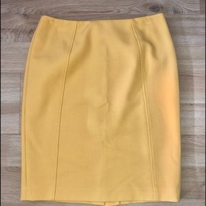 Halogen fully lined Yellow A-line Skirt. Size 8